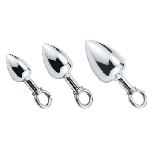 DiscreetChoice Anal Set with Cock Ring 4663 Stainless Steel Hook 0801